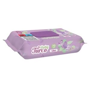 Baby Turco Islak Havlu Mendil 70 Yaprak Karma 12 Li Set (Leylak-Lavanta-Limon-Portakal) Plst Kapak