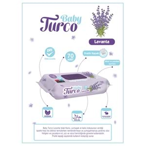 Baby Turco Islak Havlu Mendil 70 Yaprak Karma 48 Li Set (Leylak-Lavanta-Limon-Portakal) Plst Kapak