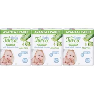 Baby Turco Islak Havlu Mendil Soft Care Aloe Vera 90 Yaprak (9 Lu Set) (3PK*3) 810 Yaprak