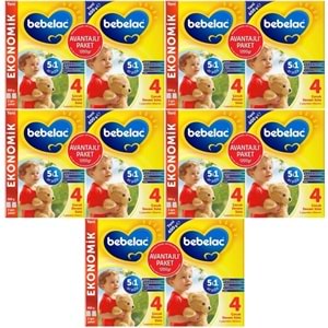 Bebelac 1200GR (800GR+400GR) No:4 Devam Sütü (1+ Yaş) Avantaj Pk (5 Li Set)