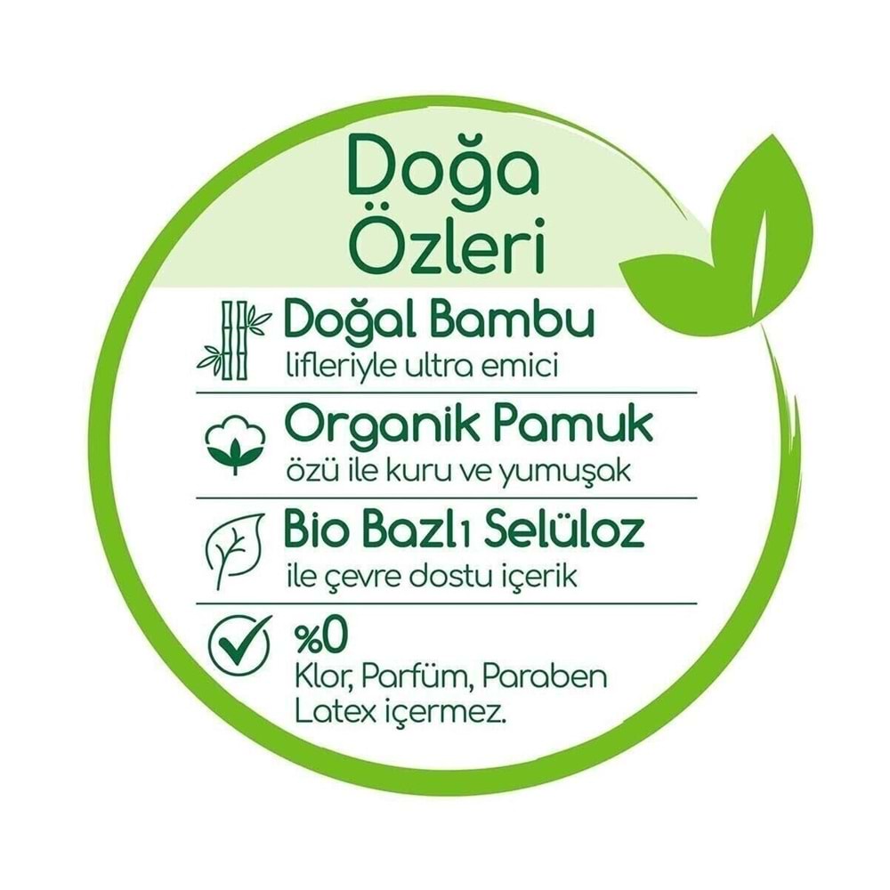Bebem Bebek Bezi Natural 3 Beden 4-9 KG Midi 168 Adet Aylık Fırsat Pk