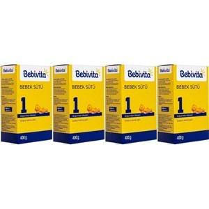 Bebivita Bebek Sütü 400GR No:1 (0-6 Ay) Doğumdan İtibaren (4 Lü Set)