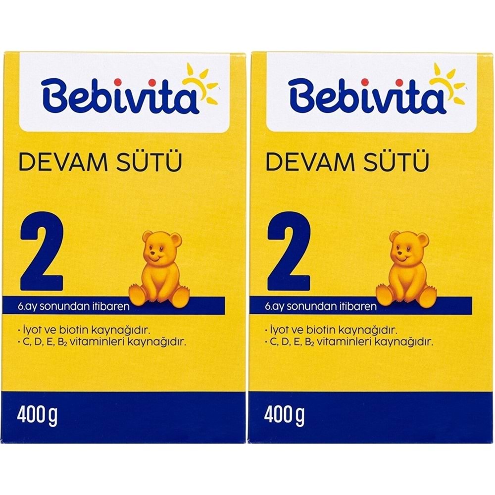 Bebivita Bebek Sütü 400GR No:2 (6-12 Ay) (2 Li Set)