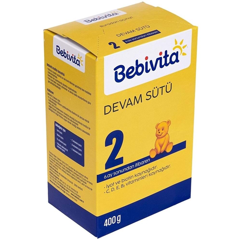 Bebivita Bebek Sütü 400GR No:2 (6-12 Ay) (2 Li Set)