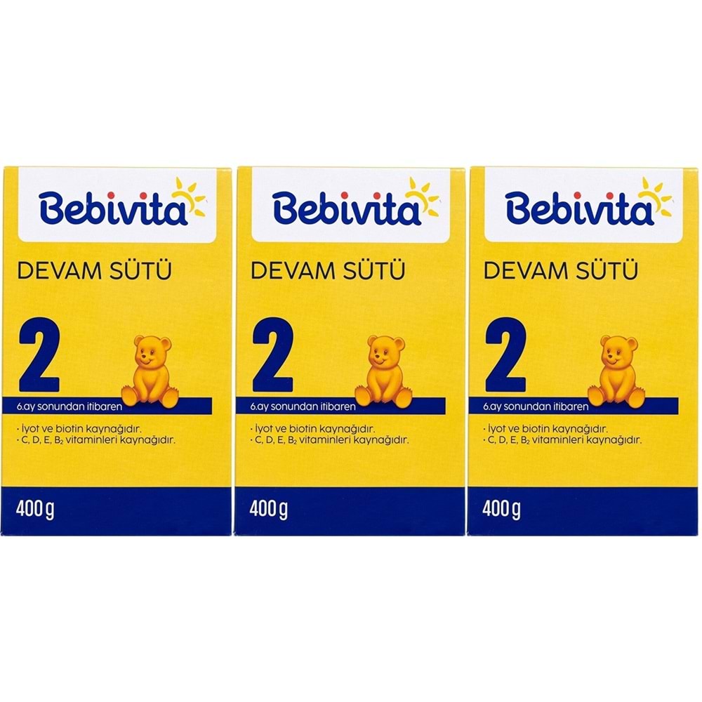 Bebivita Bebek Sütü 400GR No:2 (6-12 Ay) (3 Lü Set)