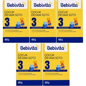 Bebivita Bebek Sütü 400GR No:3 (1 Yaşından İtibaren) (5 Li Set)