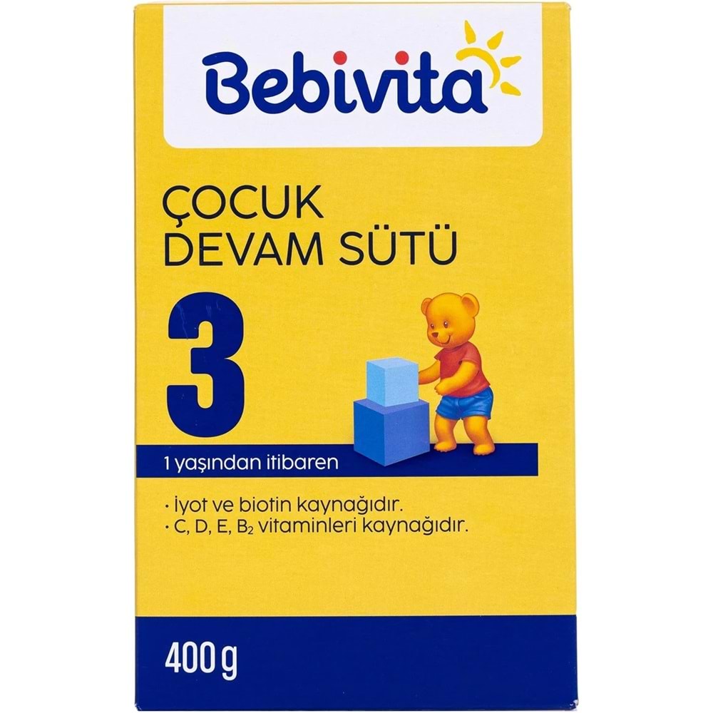 Bebivita Bebek Sütü 400GR No:3 (1 Yaşından İtibaren) (5 Li Set)