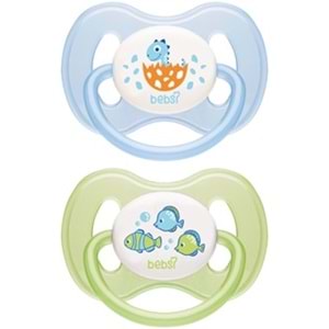 Bebsi Cam Biberon Seti Mavi (250ML+125ML)+Emzik Ortodontik Damaklı Kelebek No:1 (2 Li PK) 4 Lü Set