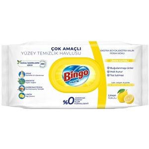 Bingo Clean Yüzey Temizlik Havlusu 96 Yaprak Lavanta Kokulu Plastik Kapaklı (3 Lü Set) 288 Yaprak