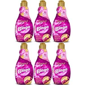 Bingo Soft Çamaşır Yumuşatıcı Konsantre 1440ML Begonvil (6 Lı Set)