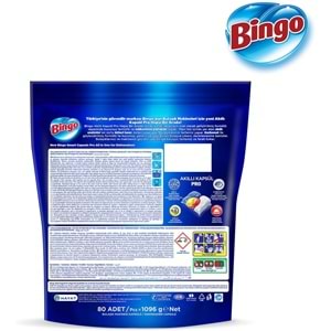 Bingo Akıllı Kapsül Pro Bulaşık Makinesi Deterjanı Tableti 320 Adet Limon Kokulu (4PK*80)