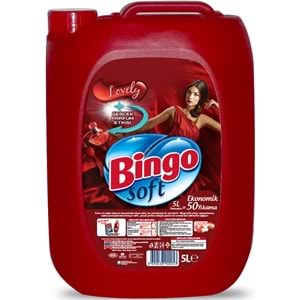 Bingo Soft Yumuşatıcı 20LT (4PK*5LT) Lovely (200 Yıkama)