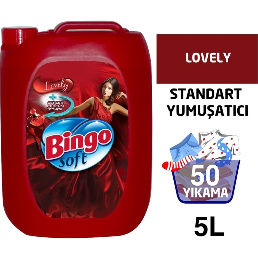 Bingo Soft Yumuşatıcı 20LT (4PK*5LT) Lovely (200 Yıkama)