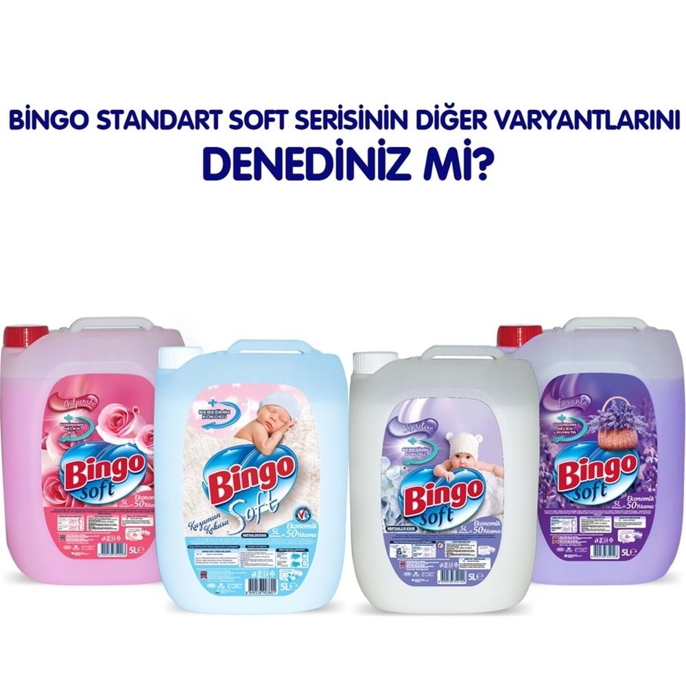 Bingo Soft Yumuşatıcı 20LT (4PK*5LT) Lovely (200 Yıkama)