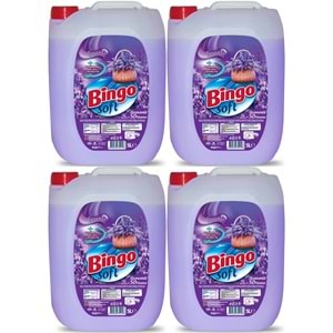 Bingo Soft Yumuşatıcı 20LT (4PK*5LT) Lavanta (200 Yıkama)