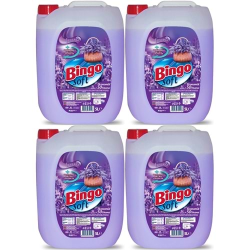 Bingo Soft Yumuşatıcı 20LT (4PK*5LT) Lavanta (200 Yıkama)