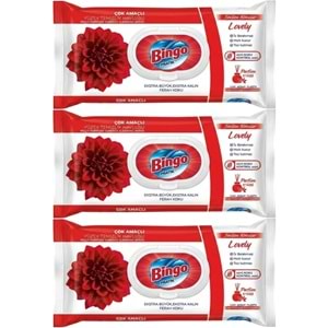 Bingo Clean Yüzey Temizlik Havlusu 96 Yaprak Sevilen Kokular Lovely - Gül (3 Lü Set) 288 Yaprak