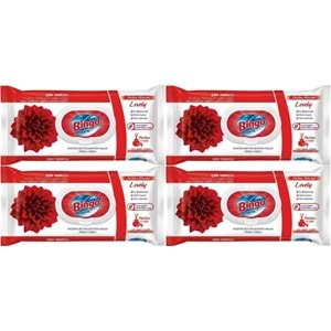 Bingo Clean Yüzey Temizlik Havlusu 96 Yaprak Sevilen Kokular Lovely - Gül (4 Lü Set) 384 Yaprak