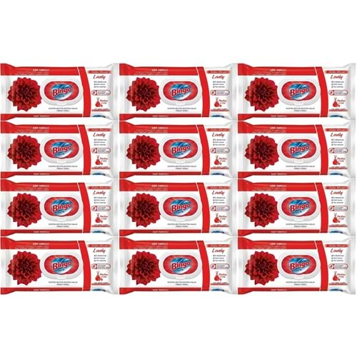 Bingo Clean Yüzey Temizlik Havlusu 96 Yaprak Sevilen Kokular Lovely - Gül (12 Li Set) 1152 Yaprak