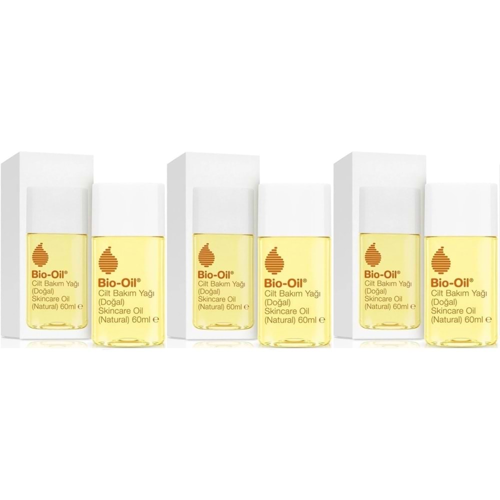 Bio-Oil %100 Natural Çatlak Karşıtı & Leke Karşıtı Nemlendirici Doğal Cilt Bakım Yağı 60ML (3Lü Set)
