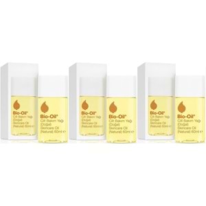 Bio-Oil %100 Natural Çatlak Karşıtı & Leke Karşıtı Nemlendirici Doğal Cilt Bakım Yağı 60ML (3Lü Set)