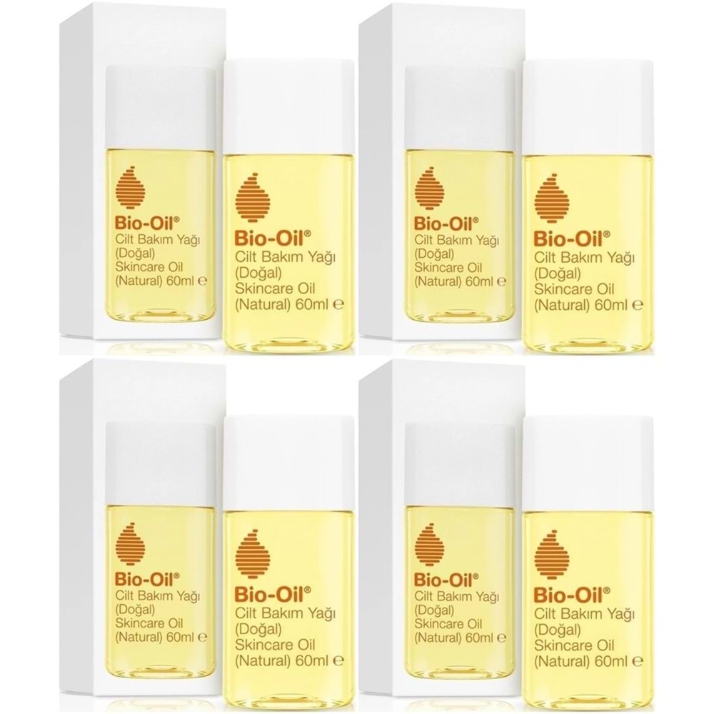 Bio-Oil %100 Natural Çatlak Karşıtı & Leke Karşıtı Nemlendirici Doğal Cilt Bakım Yağı 60ML (4Lü Set)