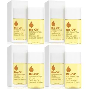 Bio-Oil %100 Natural Çatlak Karşıtı & Leke Karşıtı Nemlendirici Doğal Cilt Bakım Yağı 60ML (4Lü Set)