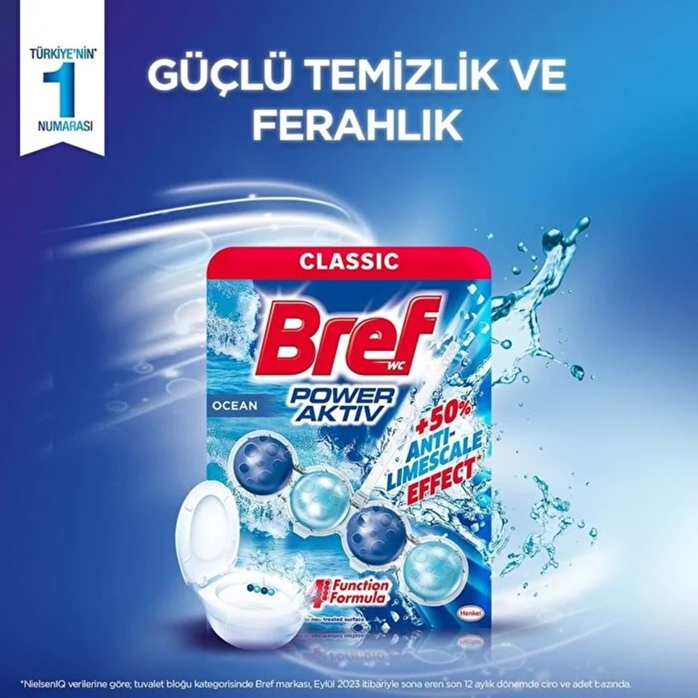 Bref Power Aktiv Klozet Bloğu Okyanus Kokulu (5 Li Set) (5PK*1)