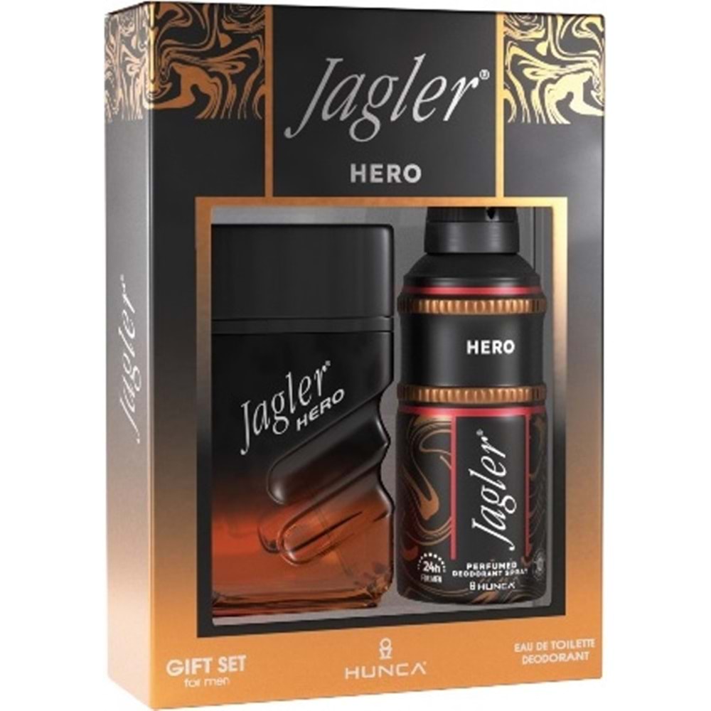 Caldion Parfüm Seti Kadın 100ML Classic & Jagler Erkek 90ML Hero + Deodorant (Karma 2 Li Set)