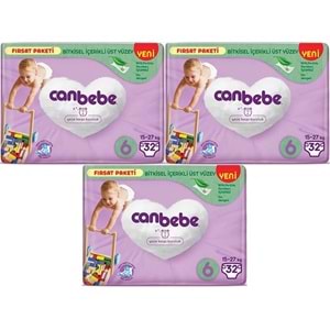 Canbebe Bebek Bezi Beden:6 (15-27Kg) Extra Large 96 Adet Aylık Fırsat Pk