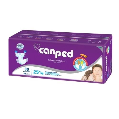 Canped Yetişkin Bezi Çoçuklar İçin Bel Bantlı Tekstil Yüzeyli 60 Adet XS (2PK*30)