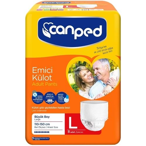 Canped Emici Külot Yetişkin Bezi Büyük-Large 16 Adet (2Pk*8)