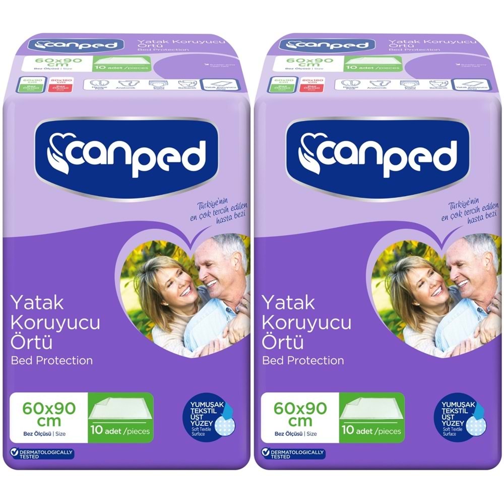 Canped Hasta Yatak Koruyucu Örtü 60*90CM 20 Adet (2PK*10)