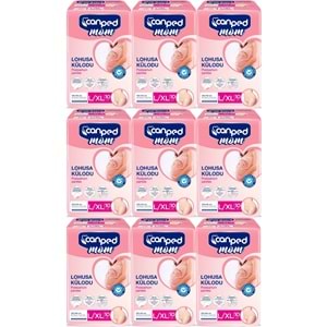 Canped Mom Lohusa Külodu - Külot Bez L - Large - Büyük / XL - Extra Large - 90 Adet (9PK*10)