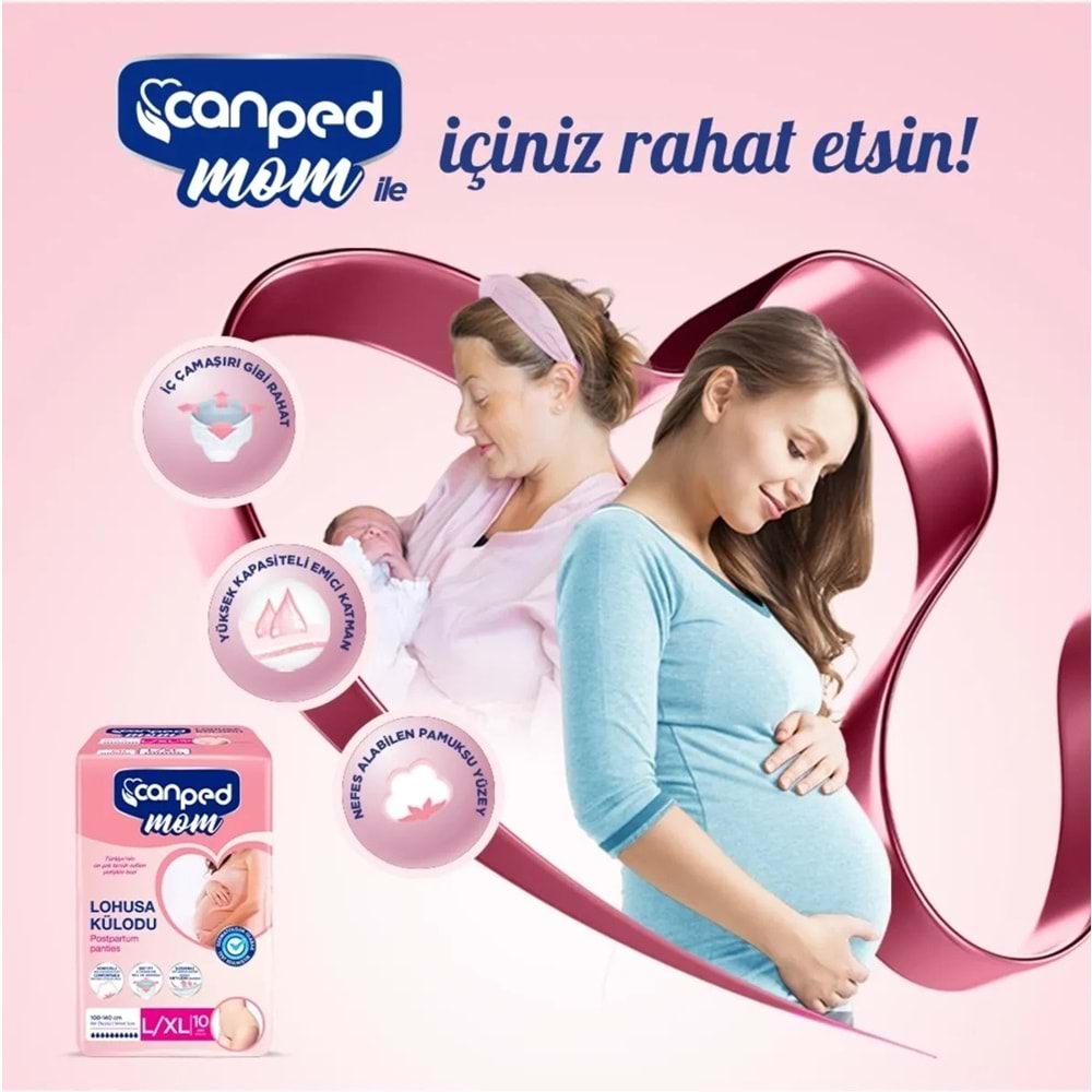 Canped Mom Lohusa Külodu - Külot Bez L - Large - Büyük / XL - Extra Large - 120 Adet (12PK*10)