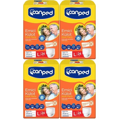 Canped Emici Külot Hasta Yetişkin Bezi L - Büyük - Large 96 Adet (4PK*24)