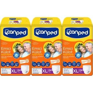 Canped Emici Külot Hasta Yetişkin Bezi XL - Ekstra Büyük - Extra Large 72 Adet (3PK*24)