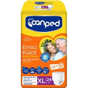 Canped Emici Külot Hasta Yetişkin Bezi XL - Ekstra Büyük - Extra Large 96 Adet (4PK*24)