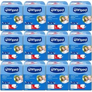 Canped Hasta Bezi Yetişkin Bel Bantlı Tekstil Yüzey L - Büyük - Large 168 Adet (12PK*14)
