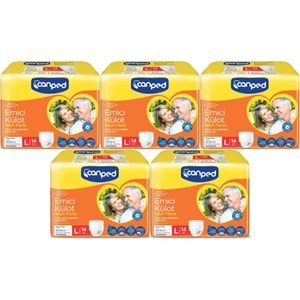Canped Emici Külot Pants Hasta Yetişkin Bezi L - Büyük - Large Ekonomik Pk 70 Adet (5PK*14)