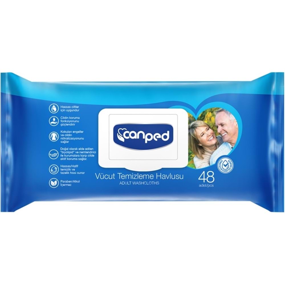 Canped Emici Külot Pants Hasta Yetişkin Bezi L - Büyük - Large 14 Adet - Temizleme Havlusu (4Lü Set)