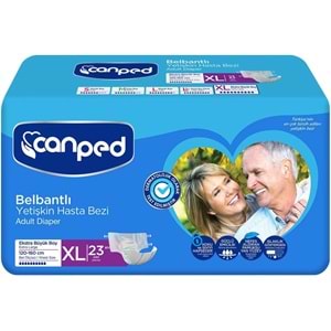 Canped Yetişkin Bezi Bel Bantlı Tekstil Yüzey XL - Ekstra Large - Extra Large 46 Adet