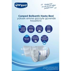 Canped Yetişkin Bezi Bel Bantlı Tekstil Yüzey XL - Ekstra Large - Extra Large 46 Adet