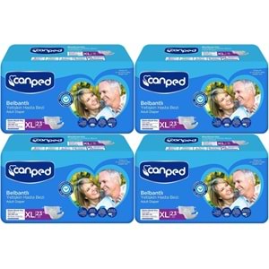 Canped Yetişkin Bezi Bel Bantlı Tekstil Yüzey XL - Ekstra Large - Extra Large 92 Adet