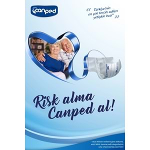 Canped Yetişkin Bezi Bel Bantlı Tekstil Yüzey XL - Ekstra Large - Extra Large 92 Adet