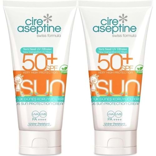 Cire Aseptine Sun Güneş Koruyucu Kremi Çocuk 50+ SPF 150 ML (2 Li Set)