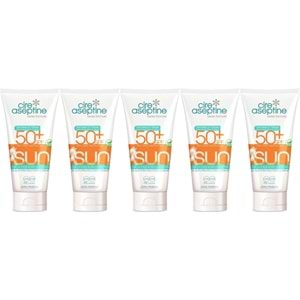 Cire Aseptine Sun Güneş Koruyucu Kremi Çocuk 50+ SPF 150 ML (5 Li Set)