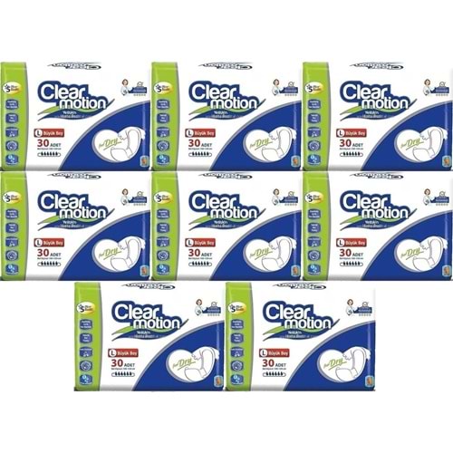 Clearmotion Yetişkin Hasta Bezi Bel Bantlı L - Büyük - Large 240 Adet (8PK*30)