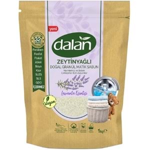 Dalan Doğal Granül Sabun Tozu 1Kg Doğal Bebekler İçin Lavanta Esintisi (2 Li Set)