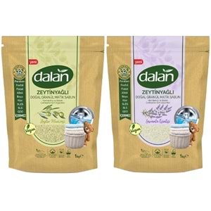 Dalan Doğal Granül Sabun Tozu 1Kg Karma Set 1+1:2Kg Doğal Bebekler İçin Lavanta ve Zeytinyağlı